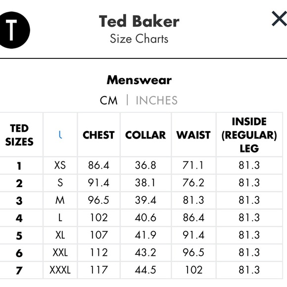 TED BAKER- white long sleeve button down - Picture 4 of 4